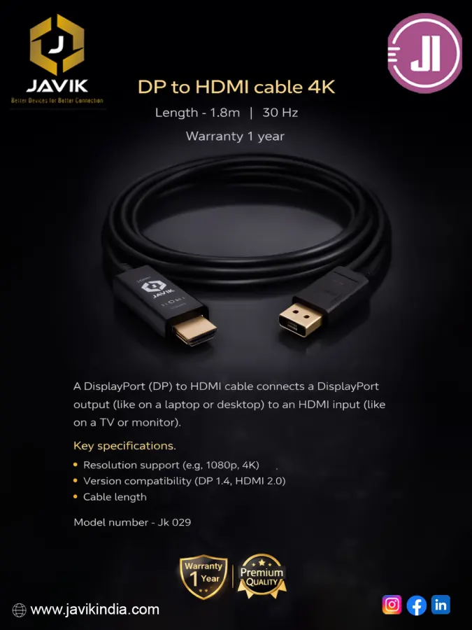 Javik HDMI Cable 1.5m