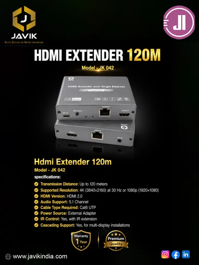 Javik HDMI Extender 120m