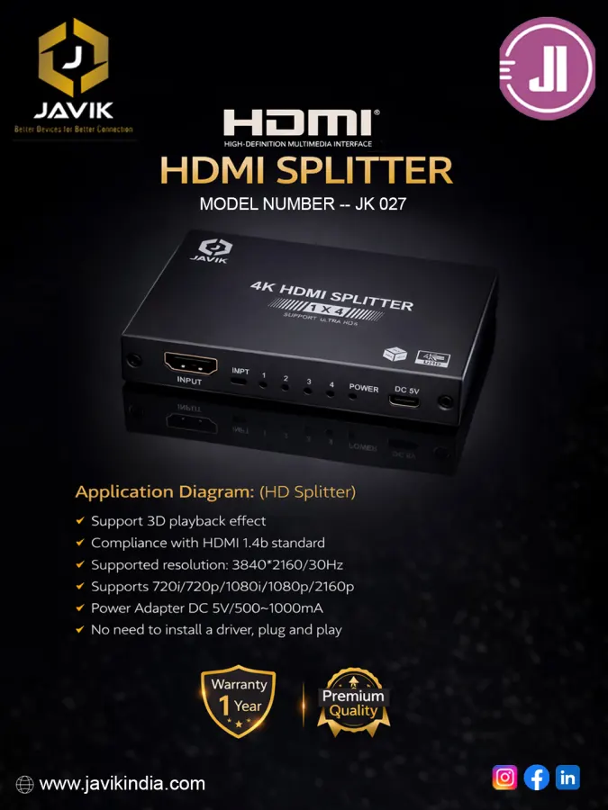 Javik HDMI Splitter 1x4