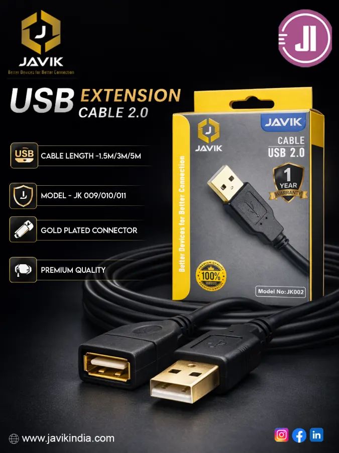 Javik USB Extender Cable